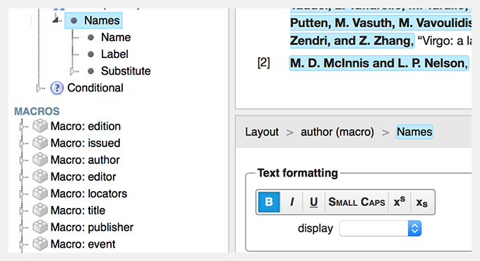 Mendeley deals citation styles