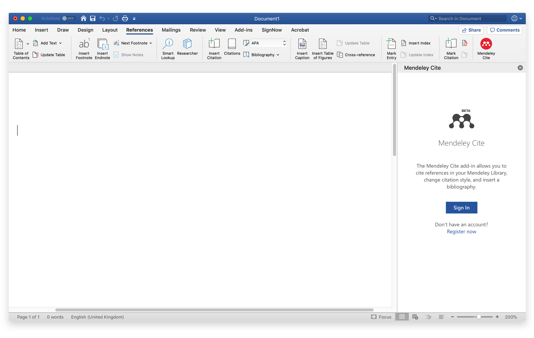 Can Install Mendeley Cite For Microsoft Word